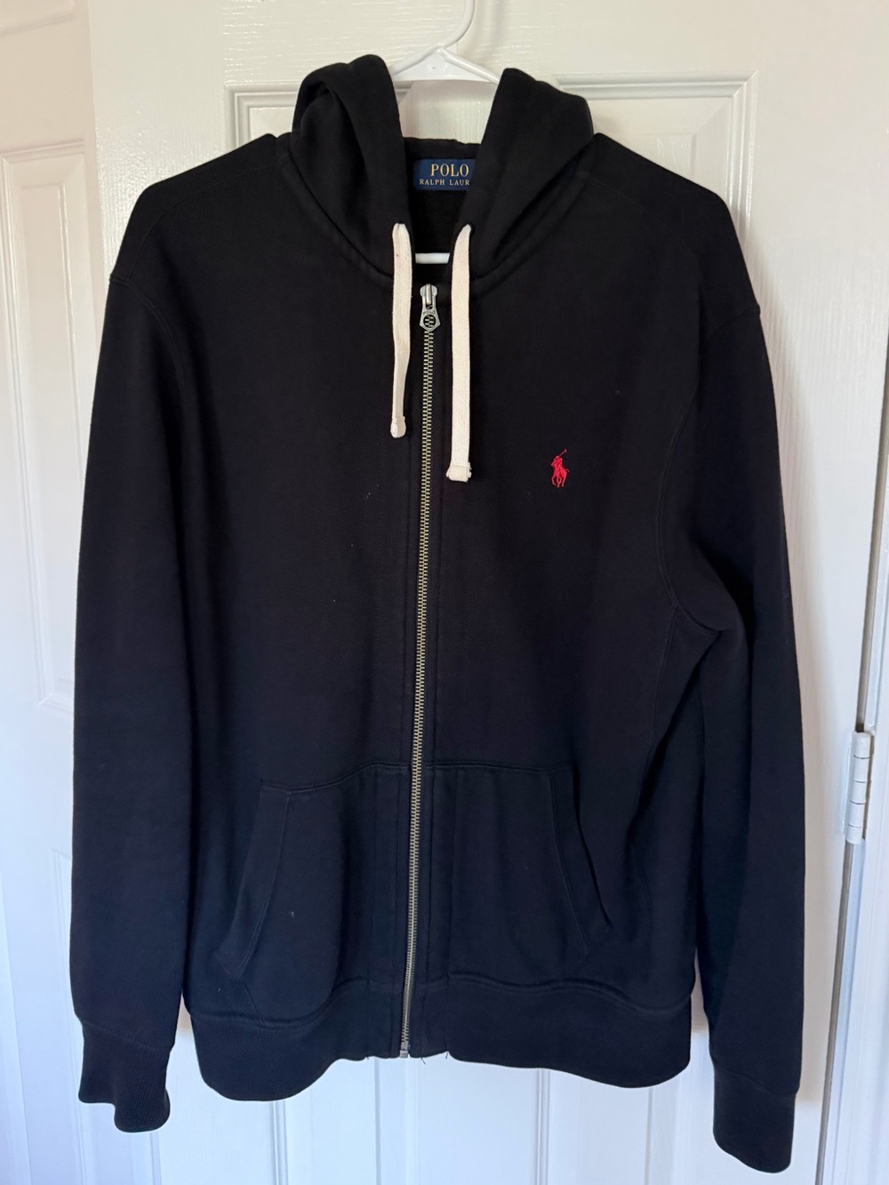 Black Polo Zip-up Hoodie